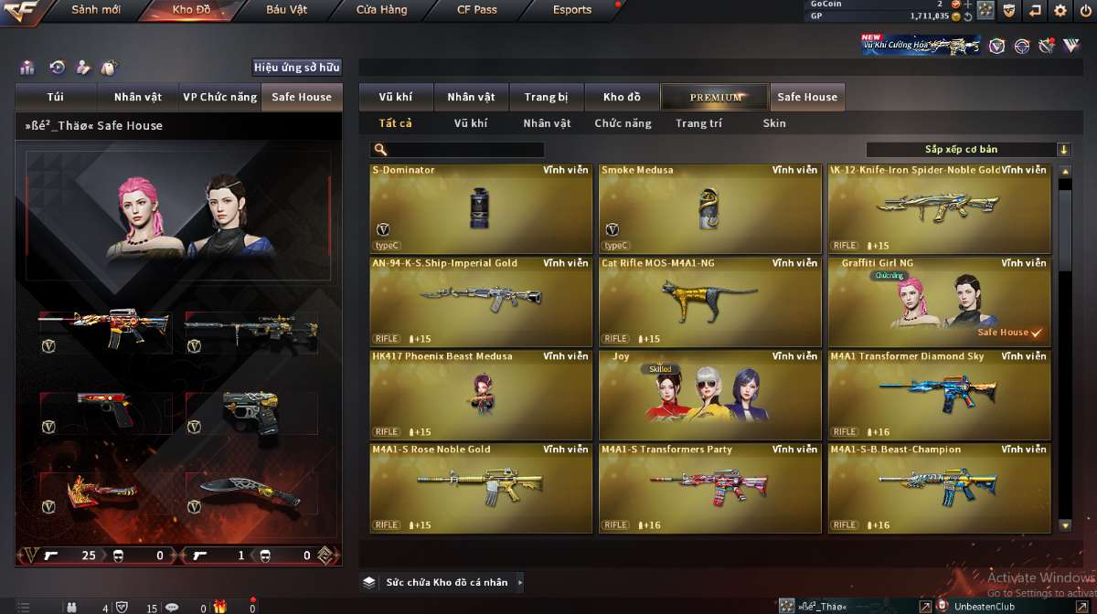shop acc cf uy tin gia re